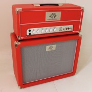Amplificador Valvulado AcedoAudio 296B gabinete 1×12 vermelho tela prata